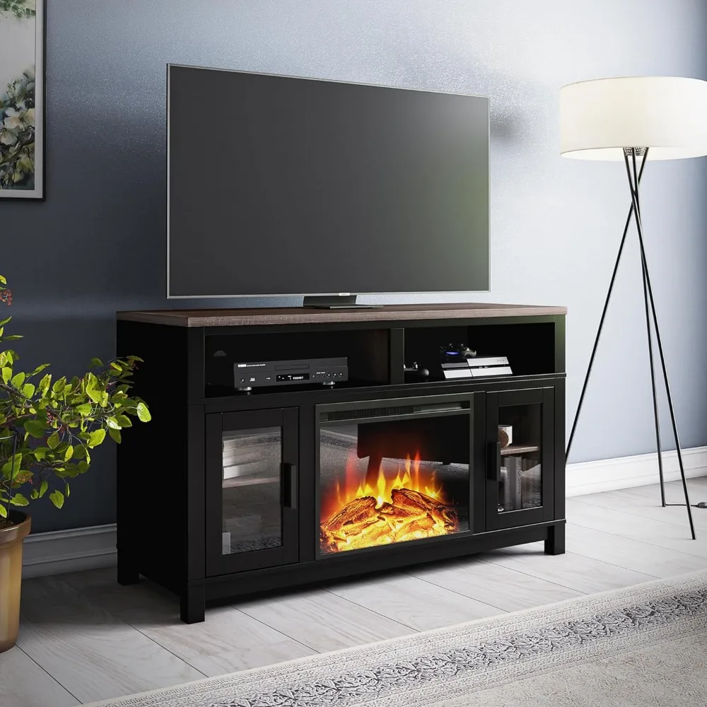 TV cabinet, electric fireplace TV bracket, suitable for black TV storage cabinets up to 60 inches wide
TV cabinet, electric fireplace TV bracket, suitable for black TV storage cabinets up to 60 inches wide