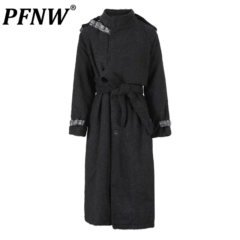 PFNW Black Lambswool Big Size Thick Trench men's New Stand Collar Long Sleeve Windbreaker Fashion Autumn Winter 2024 CPG0709
PFNW Black Lambswool Big Size Thick Trench men's New Stand Collar Long Sleeve Windbreaker Fashion Autumn Winter 2024 CPG0709
