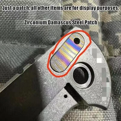 1 Pc Custom Made DIY Zirconium - Damascus Steel One Clip Hole Patch for Rick Hinderer XM18 3.5 Knifes Accessories
1 Pc Custom Made DIY Zirconium - Damascus Steel One Clip Hole Patch for Rick Hinderer XM18 3.5 Knifes Accessories