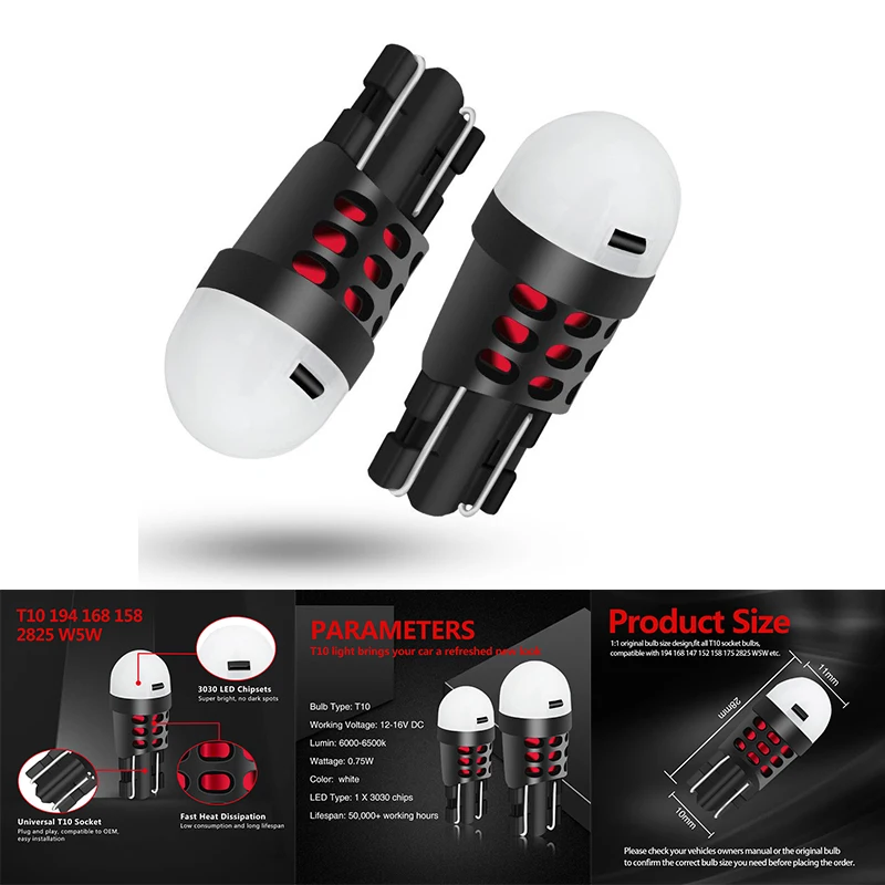 Задняя лампа T10 W5W 194 168 3030 1SMD 6500K, автомобильная светодиодная габаритная лампа, дверные фонари для лицензионного купола, 12 В, белый
Задняя лампа T10 W5W 194 168 3030 1SMD 6500K, автомобильная светодиодная габаритная лампа, дверные фонари для лицензионного купола, 12 В, белый