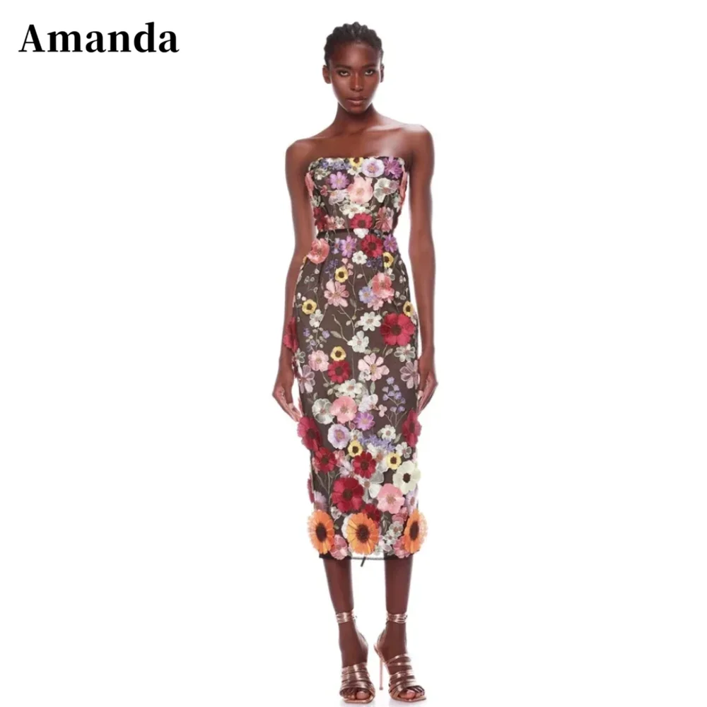 Amanda Flower Lace Embroidery Prom Dresses Off Shoulder Evening Dress Graceful Knee Length Sleeveless Party vestidos de fiesta
Amanda Flower Lace Embroidery Prom Dresses Off Shoulder Evening Dress Graceful Knee Length Sleeveless Party vestidos de fiesta