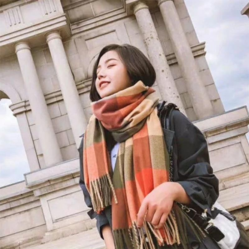 Autumn And Winter Women Men Head Scarves Hijab Female British Bagh Bristled Cashmere Scarf Shawl For Dual-use Thick Couple Scarf
Autumn And Winter Women Men Head Scarves Hijab Female British Bagh Bristled Cashmere Scarf Shawl For Dual-use Thick Couple Scarf