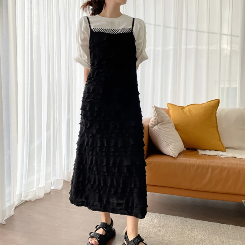 2023 Women's Dress Summer New Pattern Camisole Show Thinness Sweet Leisure Time Lazy Wind White Black Free Shipping
2023 Women's Dress Summer New Pattern Camisole Show Thinness Sweet Leisure Time Lazy Wind White Black Free Shipping