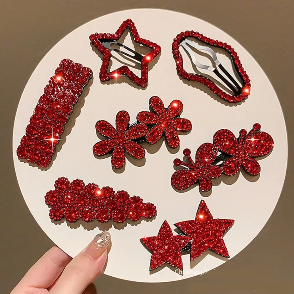 Star New Year Hair Clip Creative Butterfly Flower Red Rhinestone Hairpin Girl Headdress New Year Headwear Girl/Female 
Star New Year Hair Clip Creative Butterfly Flower Red Rhinestone Hairpin Girl Headdress New Year Headwear Girl/Female