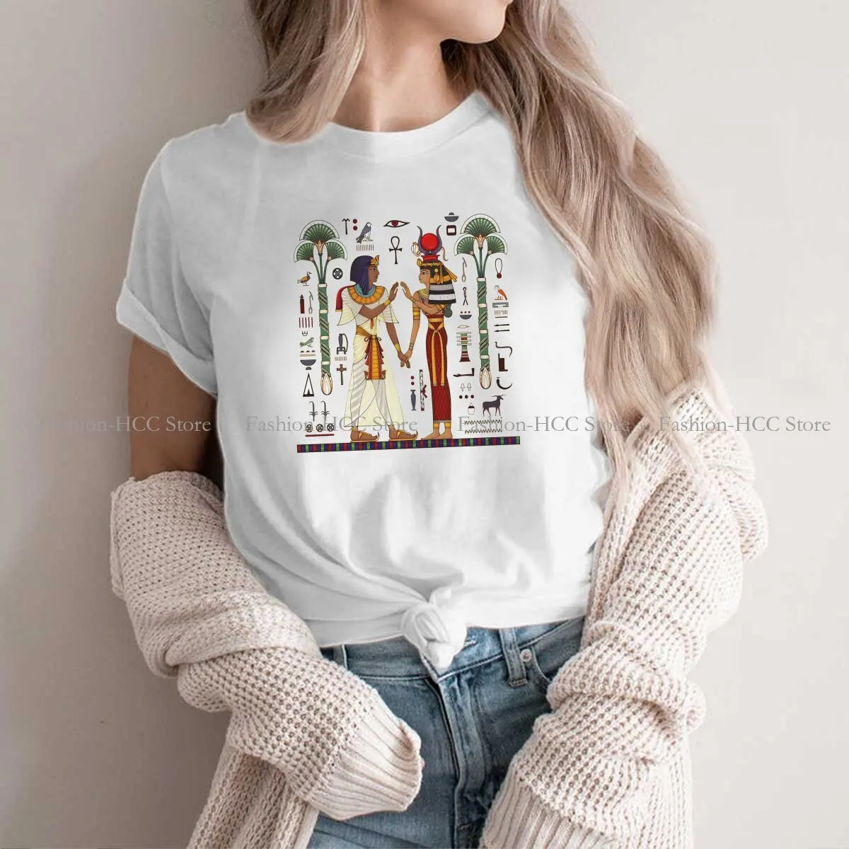 

Hieroglyph And Symbolancient Culture Sing And Symbo Graphic Polyester TShirt Magic Egyptian Ancient Egypt T Shirt Women Tee