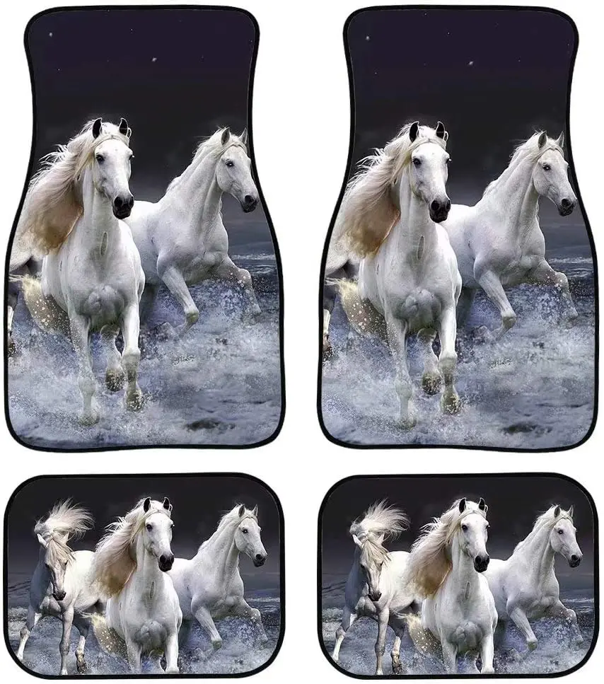Horse Printed Front & Rear Auto 4 Piece Anti Slip Rubber Floor Car Mats Carpet Universal Fit for Car Auto Automotive Truck SUV
Horse Printed Front & Rear Auto 4 Piece Anti Slip Rubber Floor Car Mats Carpet Universal Fit for Car Auto Automotive Truck SUV