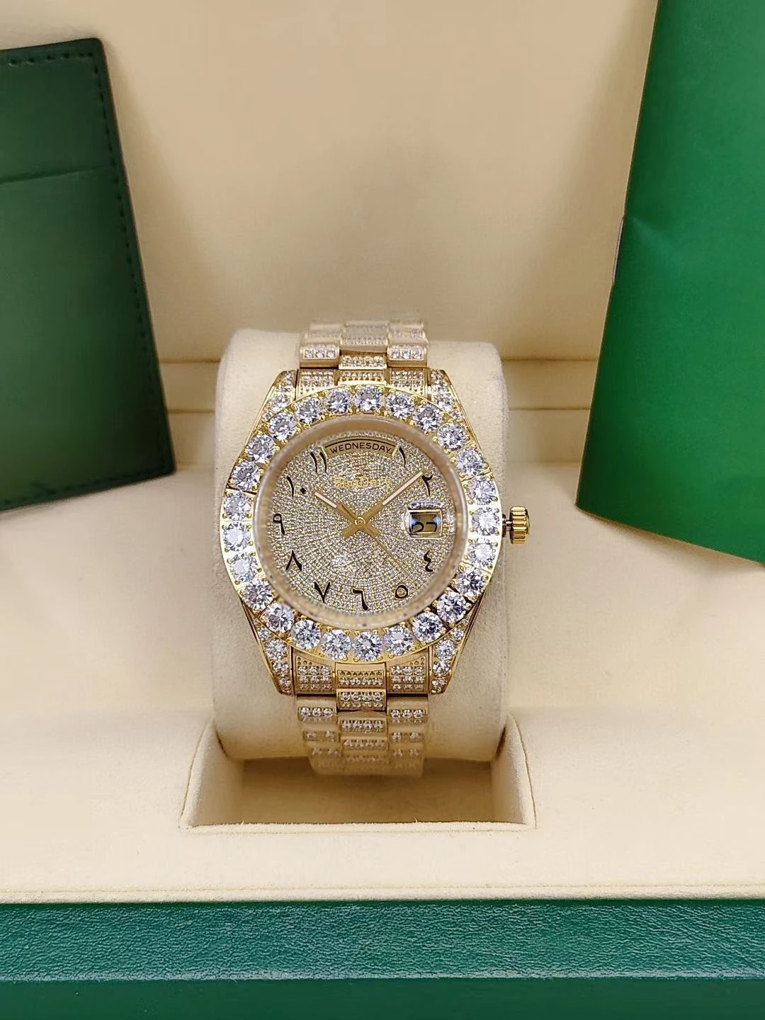 

Mechanical Men's Watch, 43mm, 3D Roman Surface & Diamond Dial - Classic Style with a Modern Twist