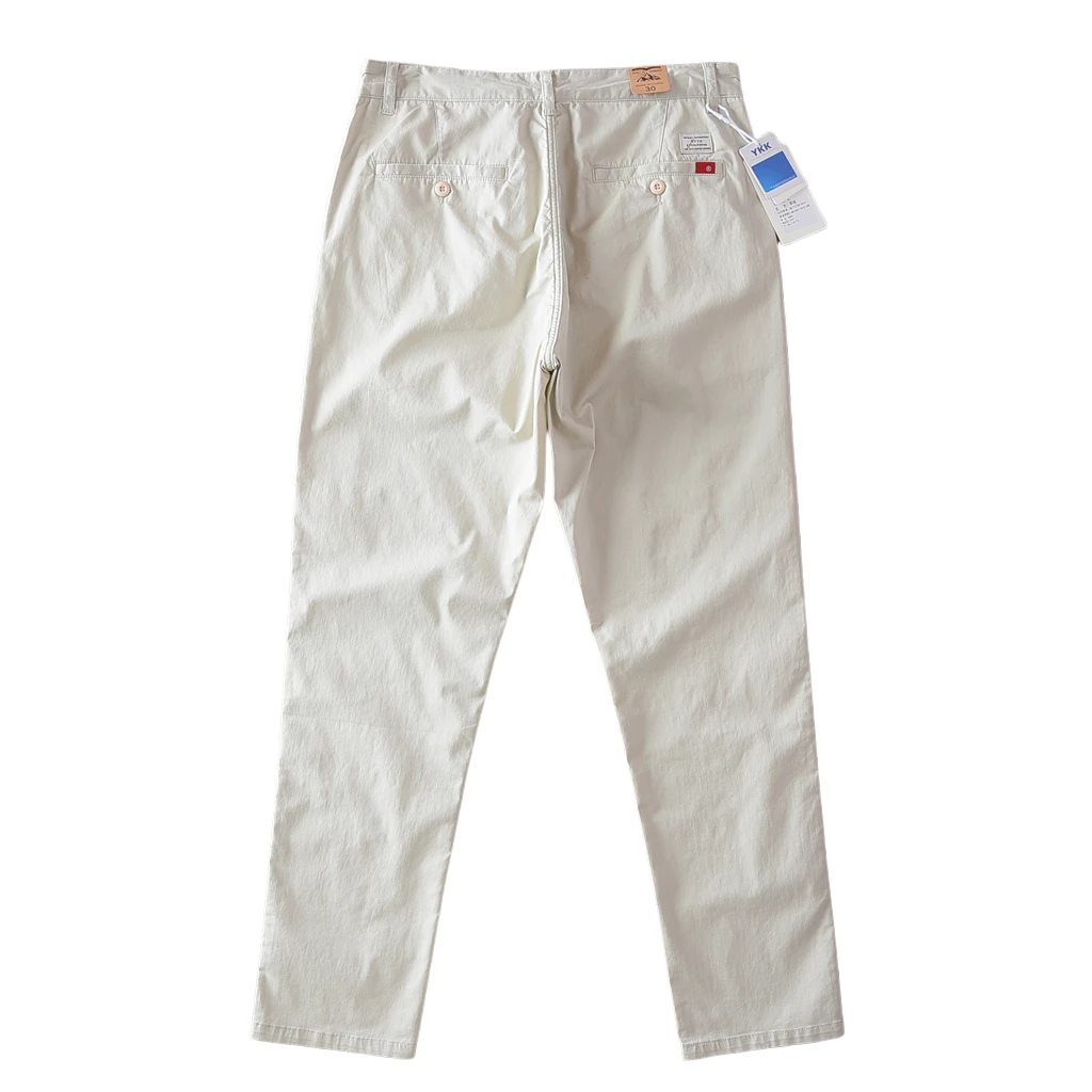 2025 Summer New American Retro Thin Micro Elasticity Casual Pants Men's Simple 97% Cotton Slim CHINO Business Straight Trousers 41 Se3e176aee1204ec78fa7b18a1d0f761fY