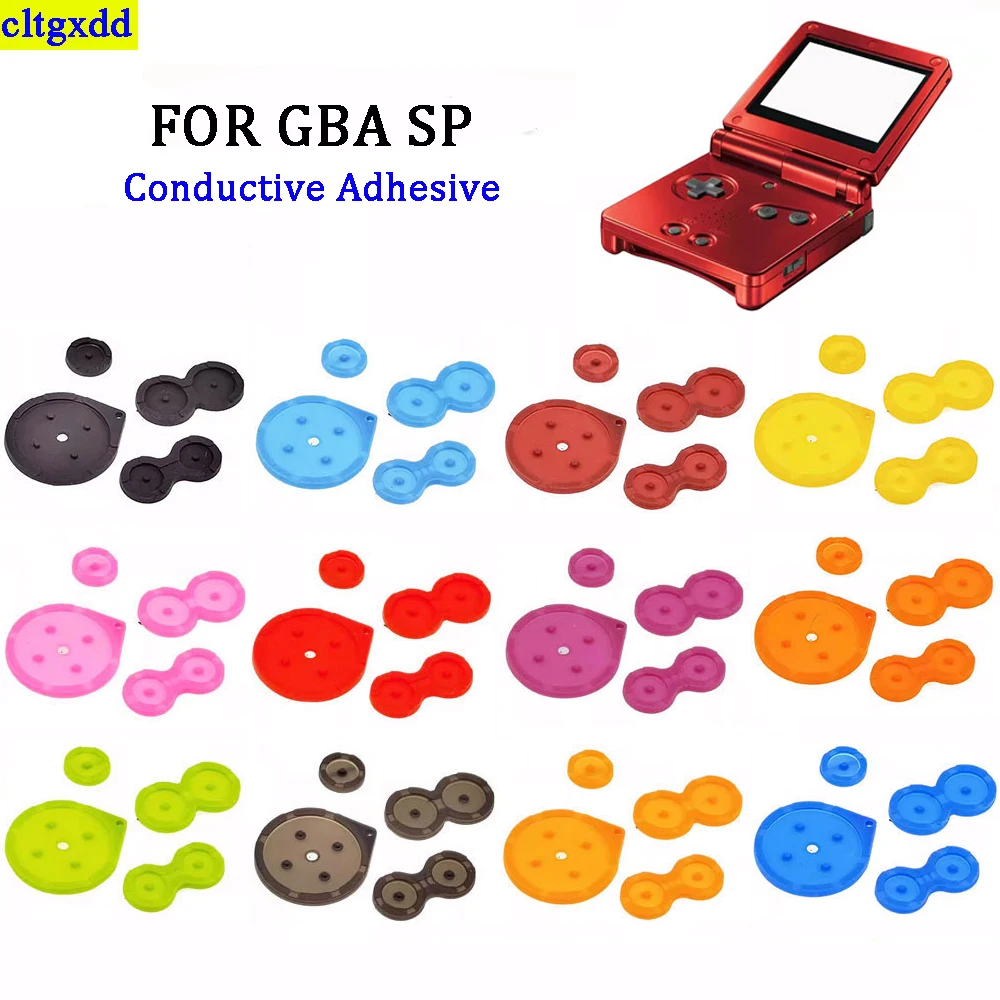 

Cltgxdd 1 set FOR GBA SP high-quality conductive rubber button contact pad silicone start selection keyboard repair parts