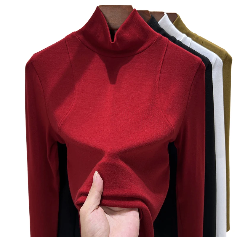 Women Autumn Winte Clothings Long Sleeve Tops for Women Cotton High elastical Women O-NECK blauses withSolid Color
Women Autumn Winte Clothings Long Sleeve Tops for Women Cotton High elastical Women O-NECK blauses withSolid Color