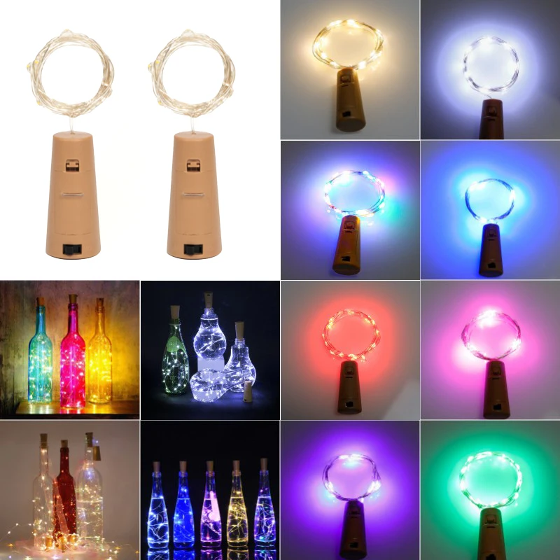 Festoon LED Cork Wine Bottle Light String 1m 2m 3m Fairy Christmas Copper Wire Garland for Outdoor Garden Wedding Decoration
Festoon LED Cork Wine Bottle Light String 1m 2m 3m Fairy Christmas Copper Wire Garland for Outdoor Garden Wedding Decoration