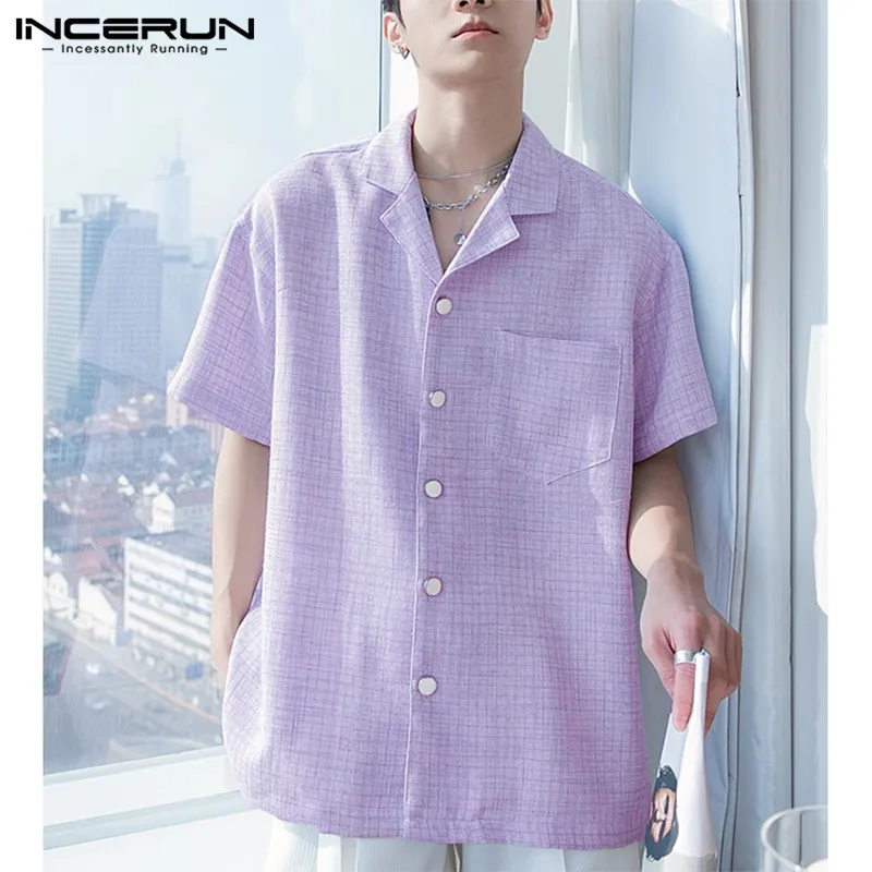 INCERUN Tops 2024 Korean Style New Men's Simple Solid Color Blouse Casual Streetwear Male All-match Short Sleeved Shirts S-5XL
INCERUN Tops 2024 Korean Style New Men's Simple Solid Color Blouse Casual Streetwear Male All-match Short Sleeved Shirts S-5XL