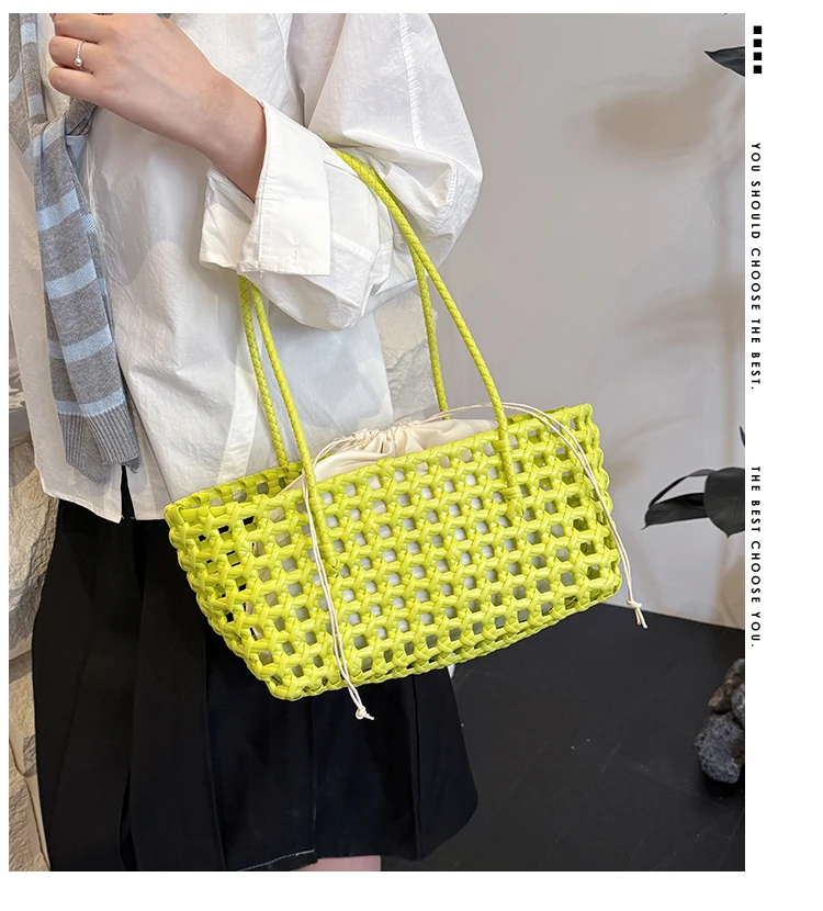 Vegetable basket women straw bags female summmer beach bag lady travel bags designer handbag handmade woven rattan bag shoulder 1 Se3e358c1a13644279781cfa4ff099d295