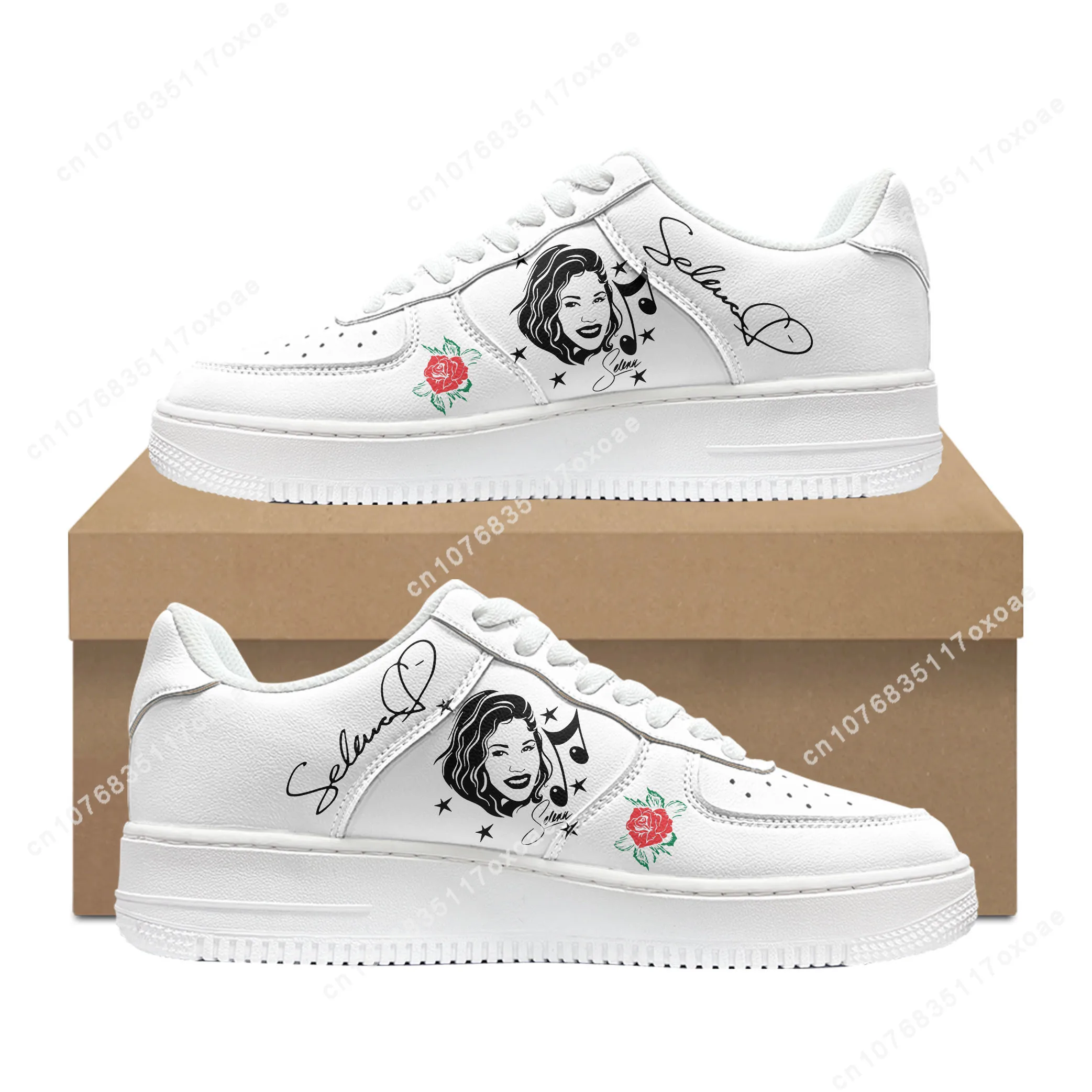 

Singer Selena Quintanilla Air Basketball Mens Womens Sports High Quality Flats Force Sneakers Lace Up Mesh Custom Shoe DIY