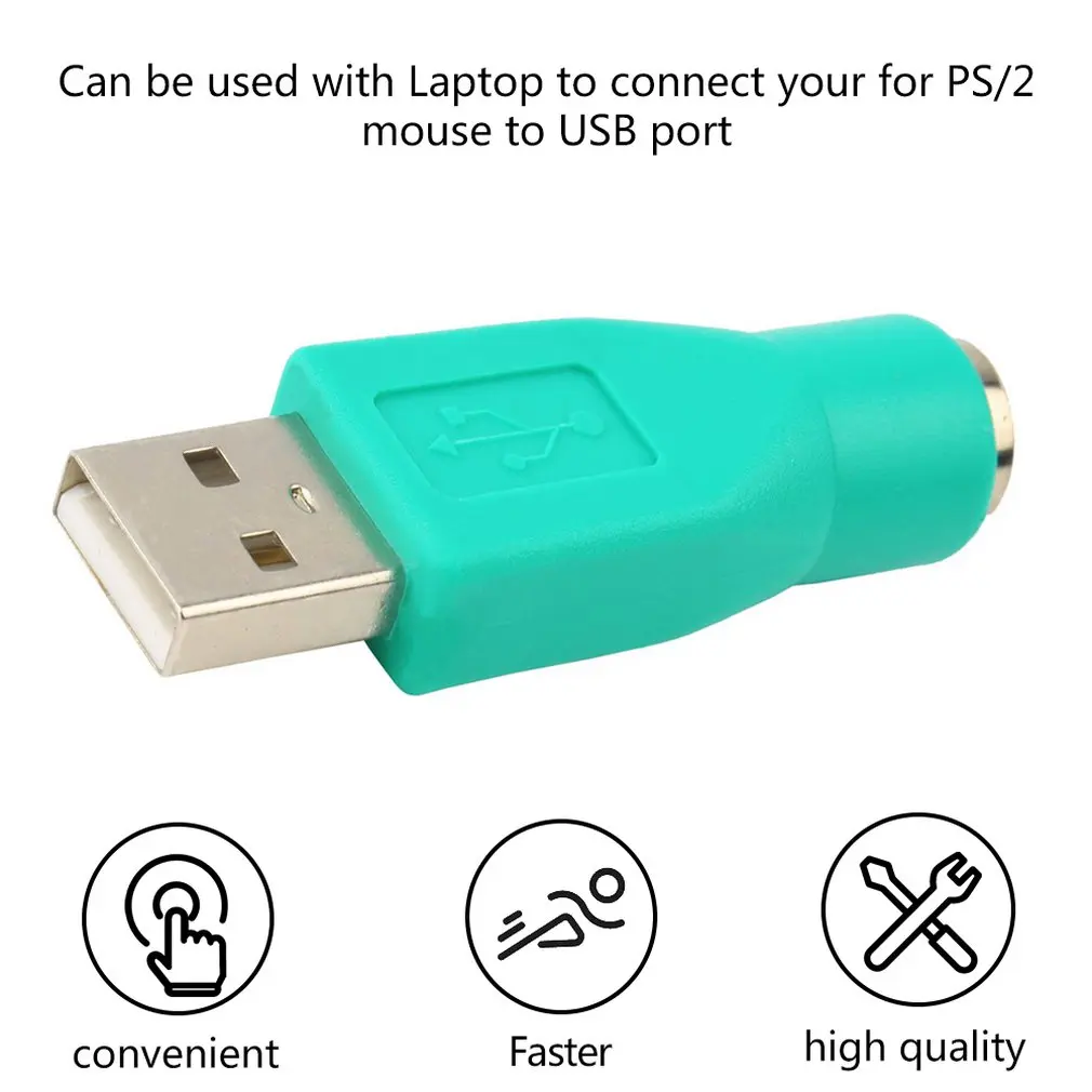Фото 1/5 шт. Переходник USB папа-мама для PS/2 мама Usb-коннектор ПК Sony ps2 клавиатуры мыши