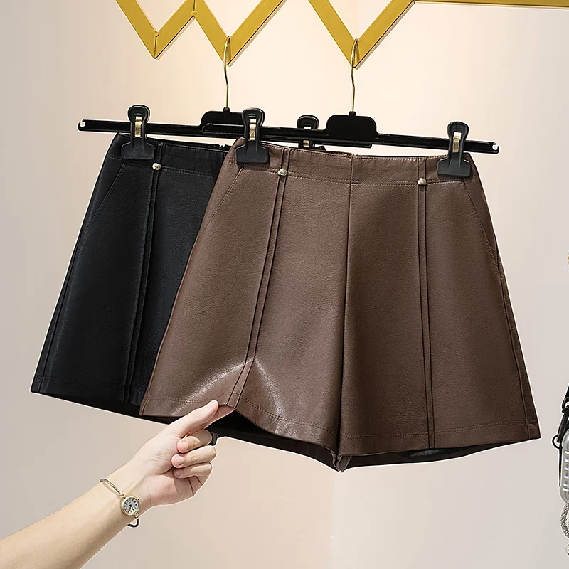 Black Coffee Pu Leather Spring Autumn Winter Women'S Baggy 2022 Trend Streetwear Shorts Female Clothing High Waist Vintage Korea
Black Coffee Pu Leather Spring Autumn Winter Women'S Baggy 2022 Trend Streetwear Shorts Female Clothing High Waist Vintage Korea