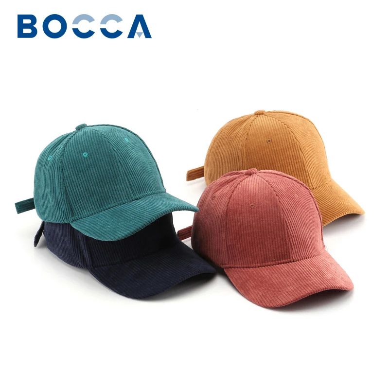 

Bocca Corduroy Baseball Cap Solid Color Snapback Caps For Men Women Adjustable Autumn Winter Casual Outdoor Trucker Hat Gorras