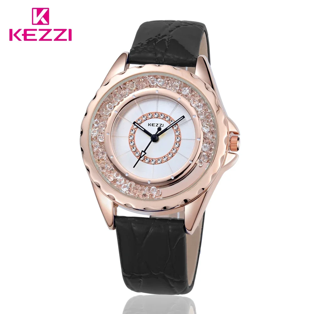 

NO.2 Kezzi Brand Women Diamond Leather Watch Fashion Casual Quartz Watch For Woman Wristwatch relogio feminino