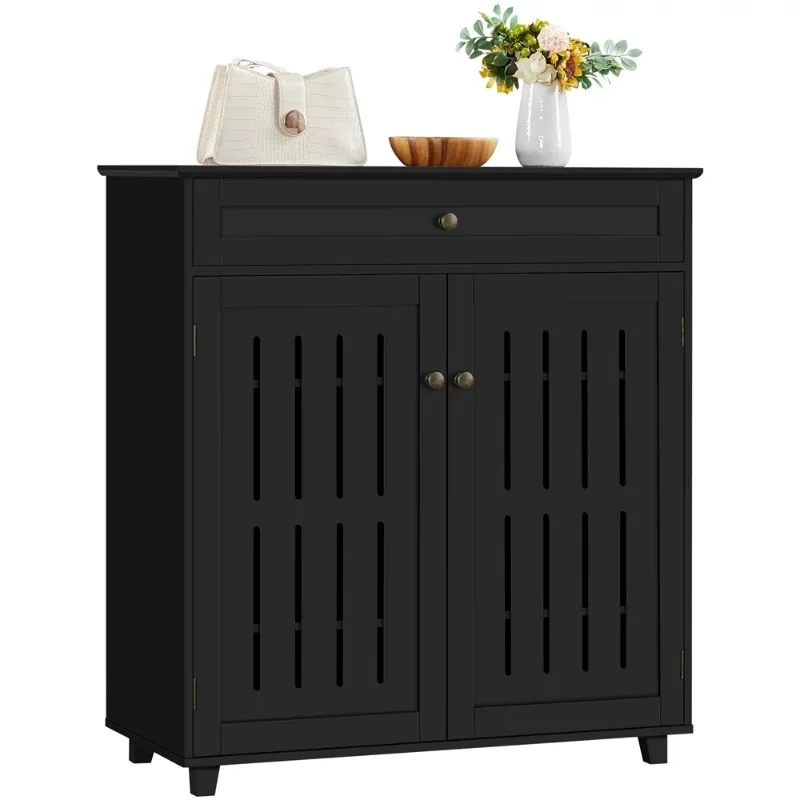 SmileMart 4 Tier Wooden Adjustable Shoe Storage Cabinet with 1 Drawer for Entryway,Black
SmileMart 4 Tier Wooden Adjustable Shoe Storage Cabinet with 1 Drawer for Entryway,Black