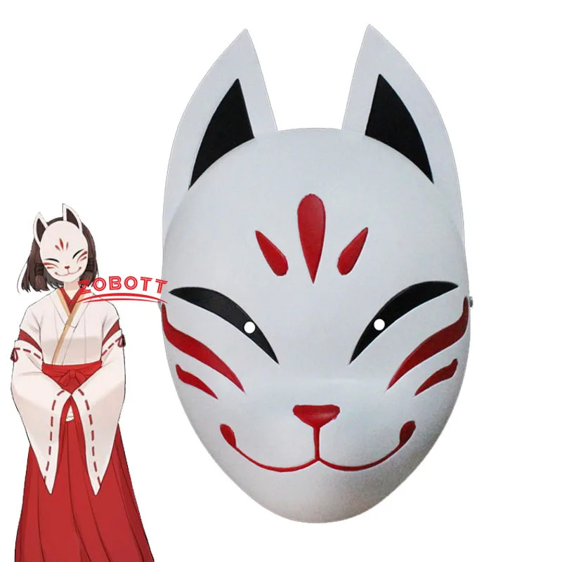 Hanachirusato Cosplay Fox Mask Genshin Impact Kazari Hanachiru Sato Mask Miko Halloween Carnival Japanese Facial Props
Hanachirusato Cosplay Fox Mask Genshin Impact Kazari Hanachiru Sato Mask Miko Halloween Carnival Japanese Facial Props