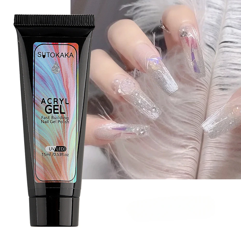 15ml Nail Extension Growth Adhesive Powder Glitter Clear Acrylic Nail Gel Lasting Waterproof UV Glue LED Light Crystal Gel
15ml Nail Extension Growth Adhesive Powder Glitter Clear Acrylic Nail Gel Lasting Waterproof UV Glue LED Light Crystal Gel