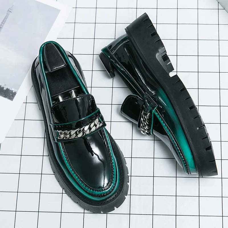 New Mid Heels Patent Leather Designer Mens Dress Wedding Formal Luxury Party Fashion Brand Loafers Casual Shoes for Men Sneakers
New Mid Heels Patent Leather Designer Mens Dress Wedding Formal Luxury Party Fashion Brand Loafers Casual Shoes for Men Sneakers