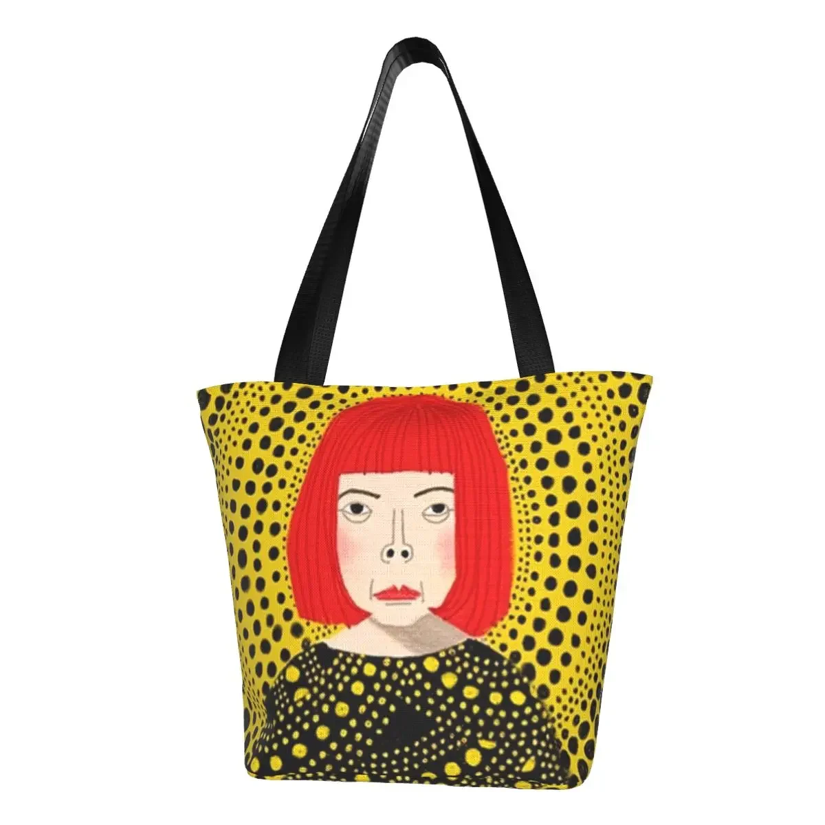 

Yayoi Kusama Tote сумки многоразового использования для покупок Холщовая Сумка на плечо с абстрактным рисунком