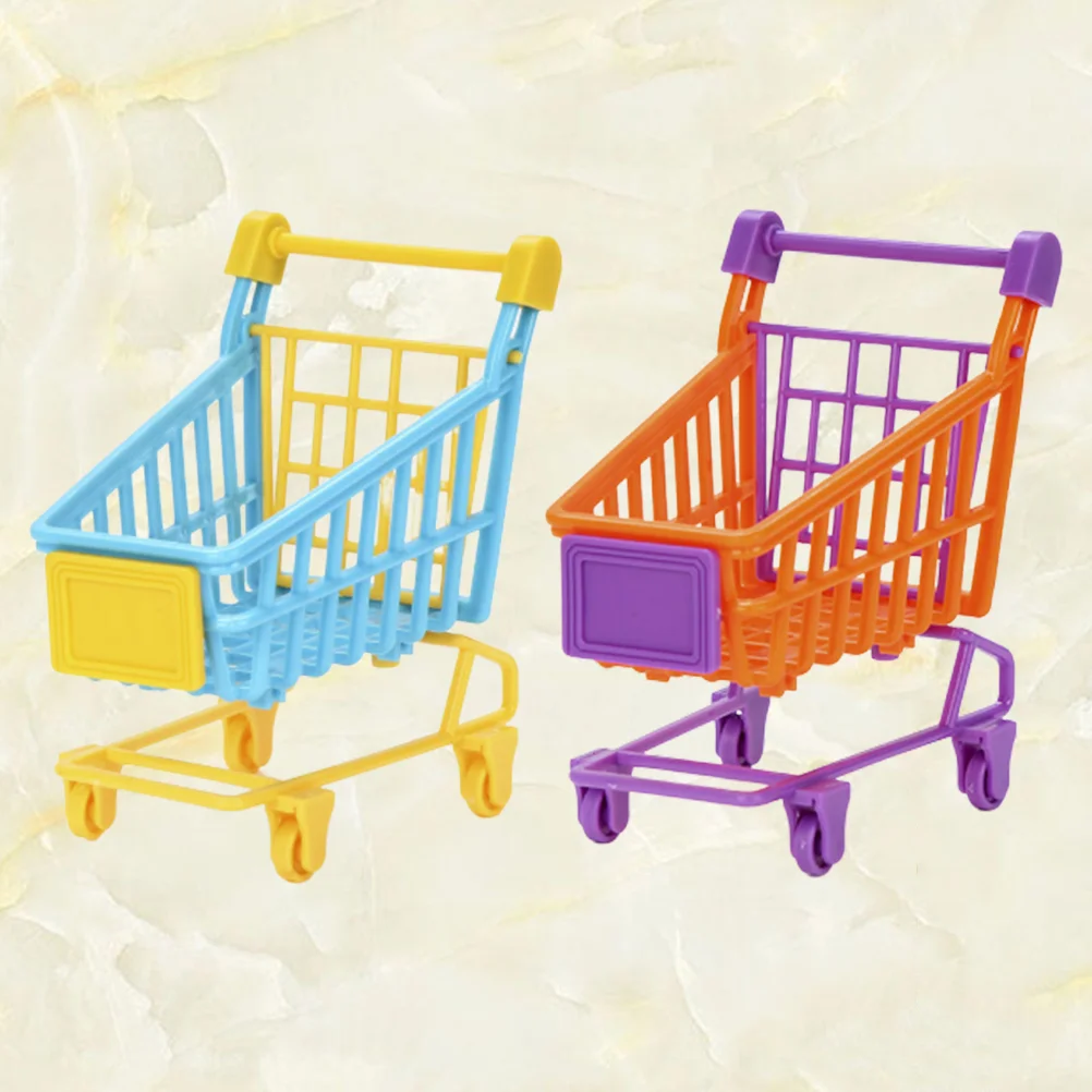 2 Pcs Trolley Cart Mini Shopping Toy Kids Playing Dolls Storage Rack Simulation PVC
2 Pcs Trolley Cart Mini Shopping Toy Kids Playing Dolls Storage Rack Simulation PVC