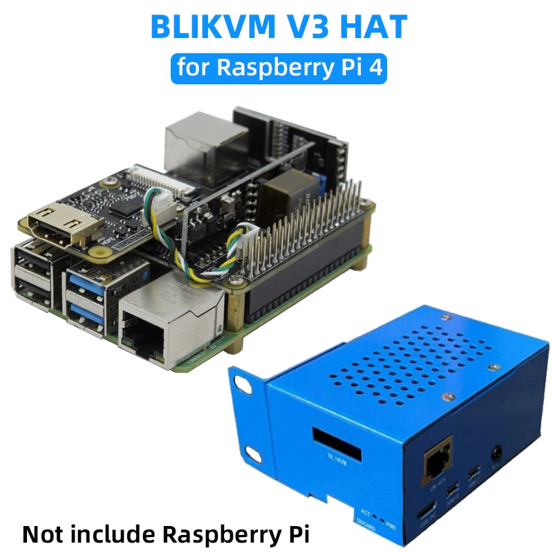 BliKVM V3 HAT Server O & M Hdmicsi, пульт дистанционного управления с металлической детской версией KVM, пульт дистанционного управления для Raspberry Pi 4
BliKVM V3 HAT Server O & M Hdmicsi, пульт дистанционного управления с металлической детской версией KVM, пульт дистанционного управления для Raspberry Pi 4