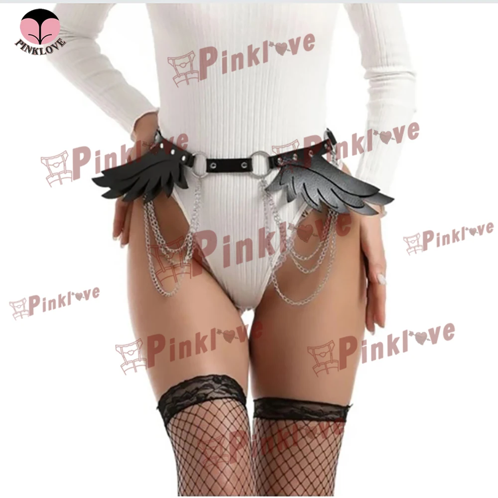 Gothic Waist Belt With Wings Sexy Woman Lingerie Accessories Punk Lower Body Chain Harness Erotic Corset Bondage Rave Clothes
Gothic Waist Belt With Wings Sexy Woman Lingerie Accessories Punk Lower Body Chain Harness Erotic Corset Bondage Rave Clothes