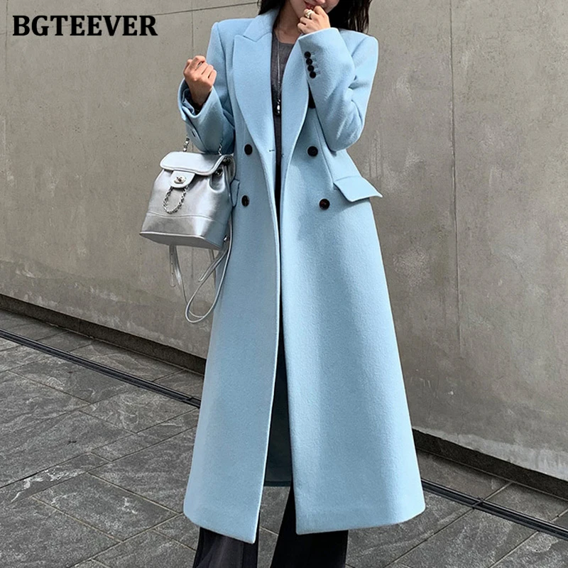 BGTEEVER Vintage Double Breasted Loose Female Long Blend Coats Winter Stylish Long Sleeve Thicken Warm Ladies Woolen Overcoats
BGTEEVER Vintage Double Breasted Loose Female Long Blend Coats Winter Stylish Long Sleeve Thicken Warm Ladies Woolen Overcoats