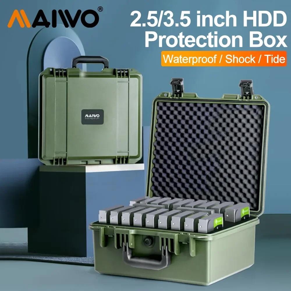 MAIWO 2.5/3.5-inch Hard Drive Protection Box 20 Bay Portable Storage Box Hard Drive Protection Shock-proof Cabinet Protection
MAIWO 2.5/3.5-inch Hard Drive Protection Box 20 Bay Portable Storage Box Hard Drive Protection Shock-proof Cabinet Protection