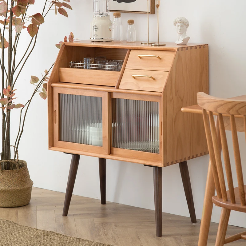 Dinner side cabinet, Nordic Changhong glass door, living room, wall facing living room, floor to floor walnut wood storage
Dinner side cabinet, Nordic Changhong glass door, living room, wall facing living room, floor to floor walnut wood storage