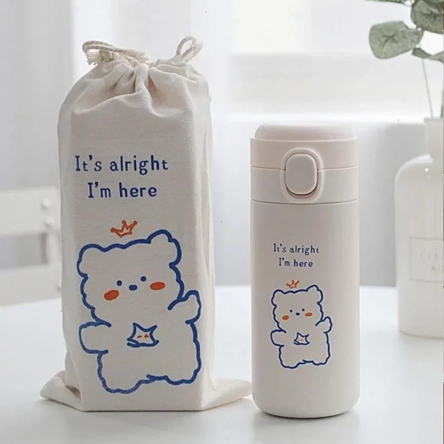 Homemade Thermos Cup Female Small Cute Bear Cup Korean Style Simple Girl Student with Bag Convenient Personality Trend Cup
Homemade Thermos Cup Female Small Cute Bear Cup Korean Style Simple Girl Student with Bag Convenient Personality Trend Cup