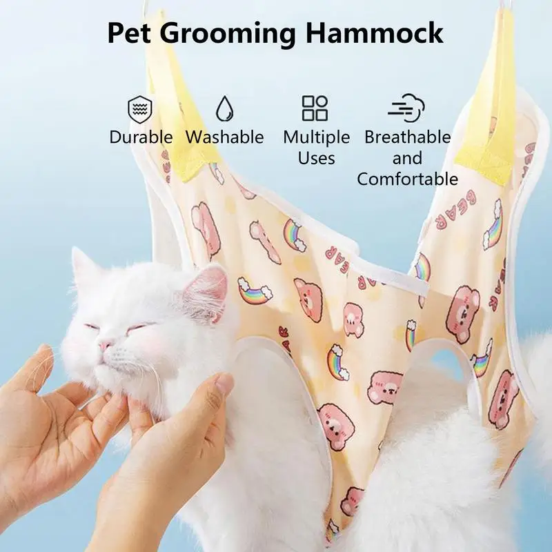 Cat Grooming Hammock Anti Scratch Restraint Bag With S Hooks Elastic Cat Hammock Hanging For Nail Trimming Dog Cat Pet Supplies
Cat Grooming Hammock Anti Scratch Restraint Bag With S Hooks Elastic Cat Hammock Hanging For Nail Trimming Dog Cat Pet Supplies