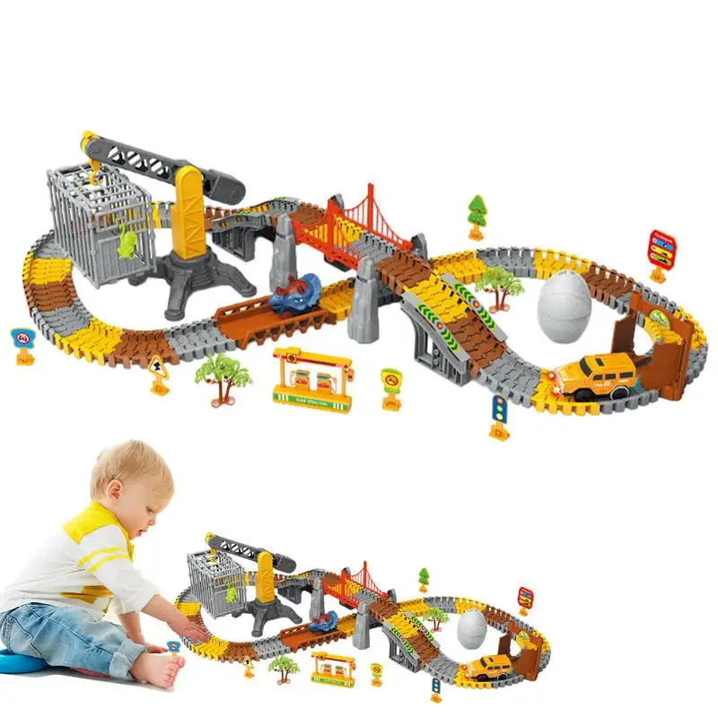 Car On Track Toy Cute Flexible Dinosaur Toy Car Tracks DIY Assembling Electric Trolley Car Track Playset Realistic Montessori
Car On Track Toy Cute Flexible Dinosaur Toy Car Tracks DIY Assembling Electric Trolley Car Track Playset Realistic Montessori