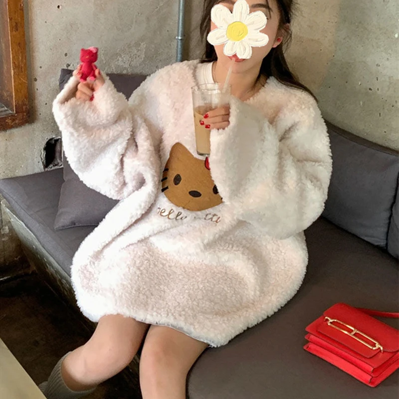 Kawaii Sweater Pullover Female Students Loose Oversized Sweatshirt Cute Cartoon Y2K Girl Long Sleeve Thick Fleece Winter Tops
Kawaii Sweater Pullover Female Students Loose Oversized Sweatshirt Cute Cartoon Y2K Girl Long Sleeve Thick Fleece Winter Tops