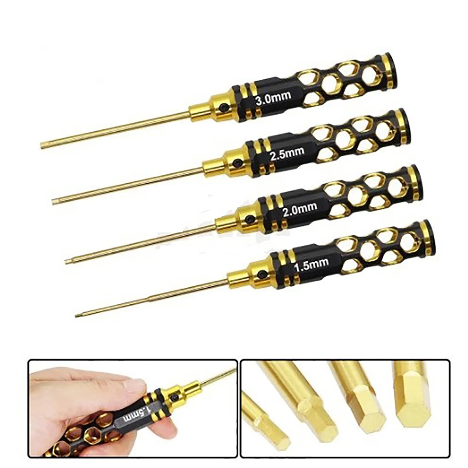 4 PCS/set Metal Plating 1.5/2/2.5/3mm Hexagon Screwdriver Screw Driver Tool Kit for Rc Model Car Boat Airplane Repair Tools
4 PCS/set Metal Plating 1.5/2/2.5/3mm Hexagon Screwdriver Screw Driver Tool Kit for Rc Model Car Boat Airplane Repair Tools