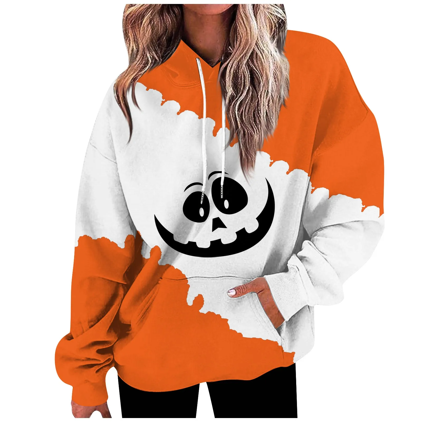 Women'S Fashion Loose Casual Daily Long Sleeve Hoodie Halloween Smile Print Sweatshirt Top Women'S T-Shirt футболка женский 2024
Women'S Fashion Loose Casual Daily Long Sleeve Hoodie Halloween Smile Print Sweatshirt Top Women'S T-Shirt футболка женский 2024