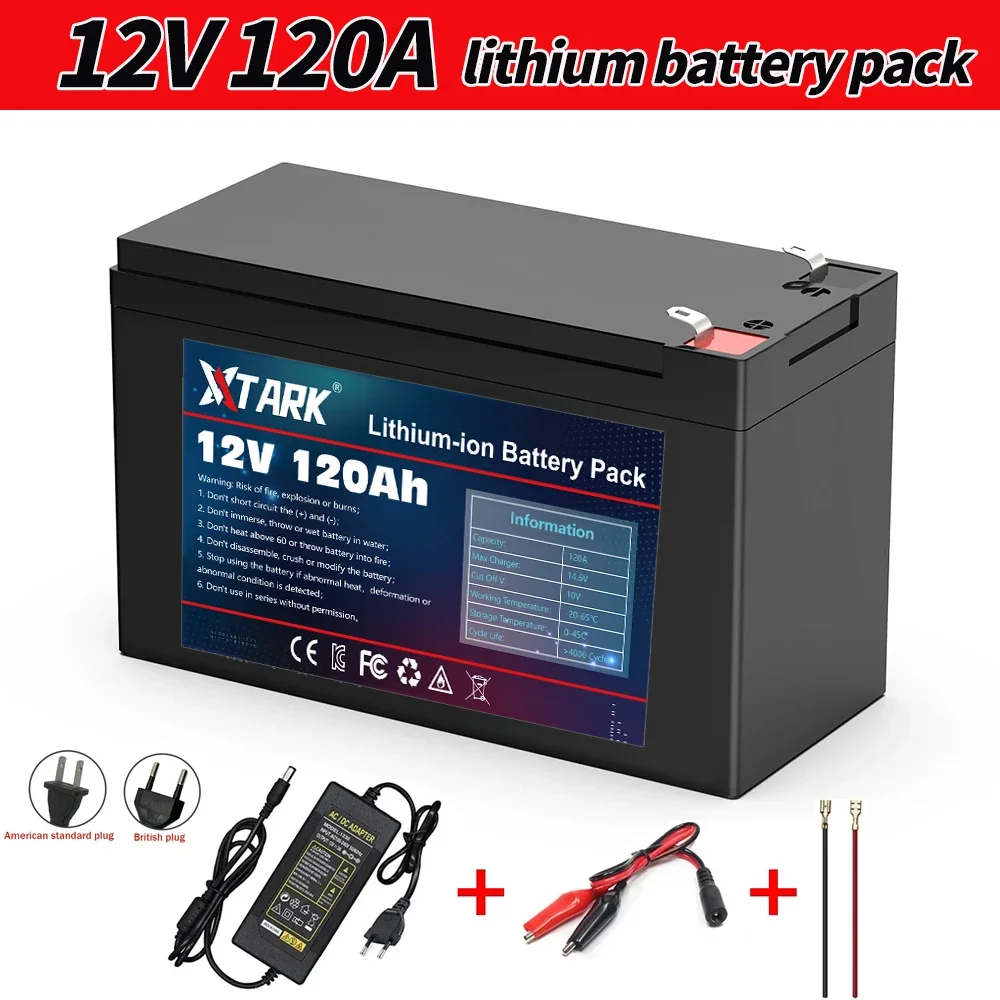 NEW Sprayers 12V 120Ah Built-In High Current 30A BMS 18650 Lithium Battery Pack For Electric Vehicle Batterie 12.6V Charger
NEW Sprayers 12V 120Ah Built-In High Current 30A BMS 18650 Lithium Battery Pack For Electric Vehicle Batterie 12.6V Charger