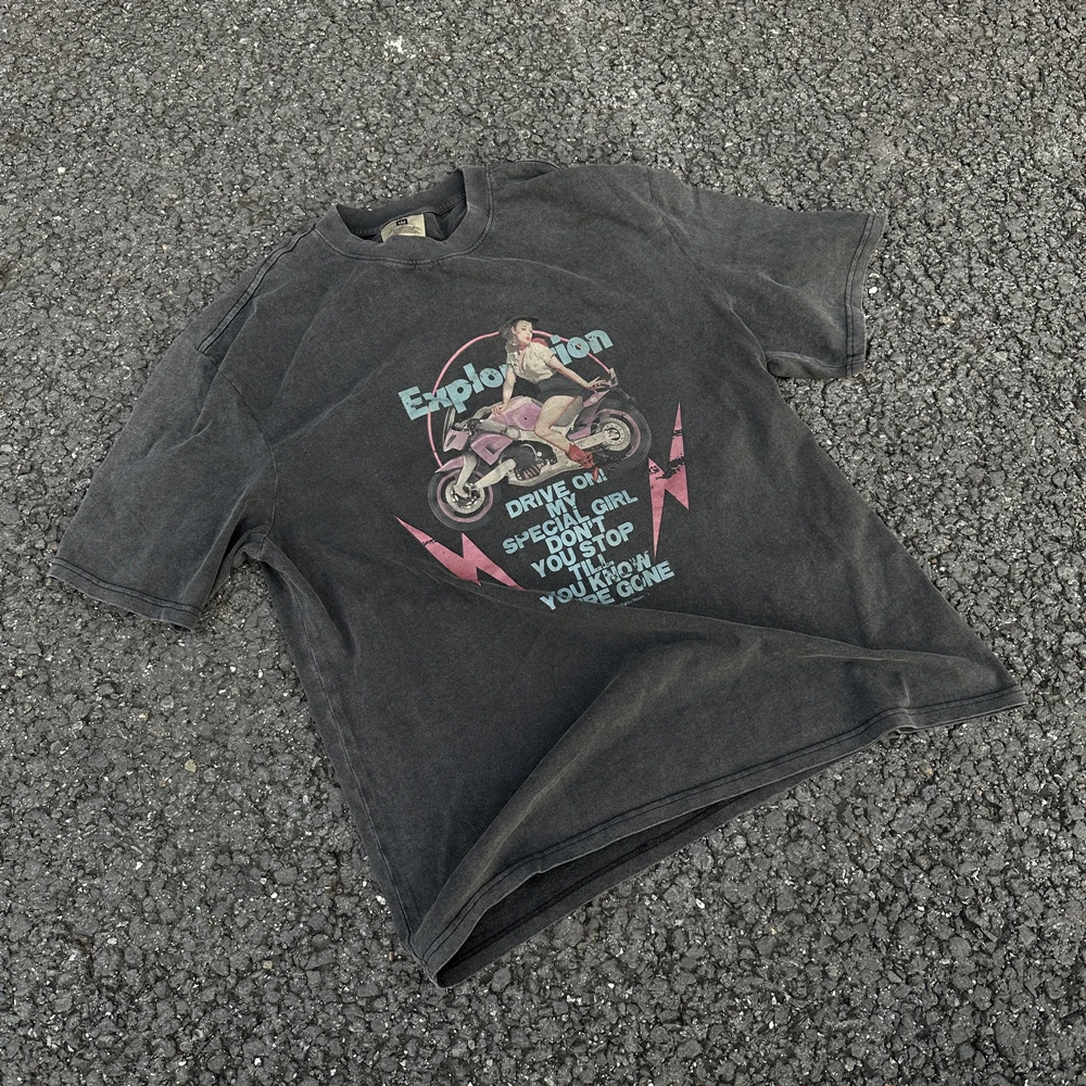 Frog Drift Streetwear Saint Michael Motorcycle Girl Graphics Printed Loose Oversized Vintage Clothing Tees Tops T Shirt For Men
Frog Drift Streetwear Saint Michael Motorcycle Girl Graphics Printed Loose Oversized Vintage Clothing Tees Tops T Shirt For Men