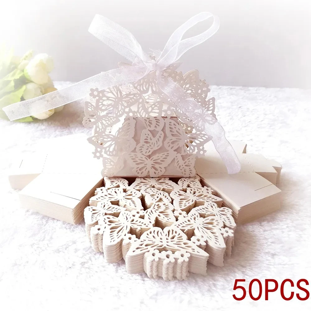 25/50pcs Laser Cut Butterfly Carriage Favor Gift Candy Box With Ribbon Packaging Box Baby Shower Wedding Party Favor Decoration
25/50pcs Laser Cut Butterfly Carriage Favor Gift Candy Box With Ribbon Packaging Box Baby Shower Wedding Party Favor Decoration