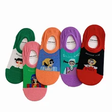

2 Pair Fashion Cute Cartoon Character Boat Socks Women Summer Short Invisible Ankle Socks Girl Style Kawaii Socken Chaussettes