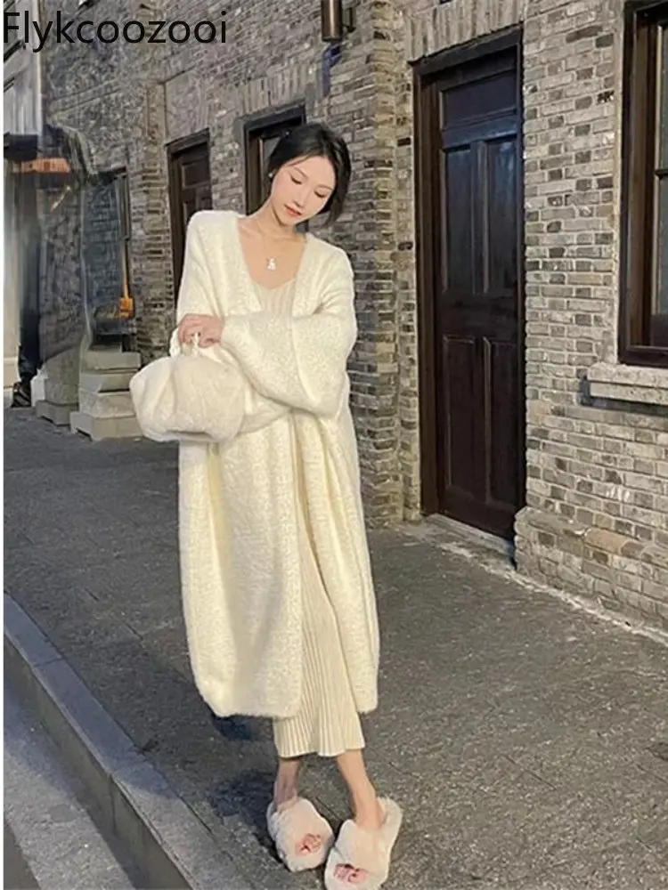 Ladies Two Piece Set Women's Autumn And Winter V-neck Long Sweater Dress Warm Sweater Cardigan Coat 2022 New Fashion Clothing
Ladies Two Piece Set Women's Autumn And Winter V-neck Long Sweater Dress Warm Sweater Cardigan Coat 2022 New Fashion Clothing
