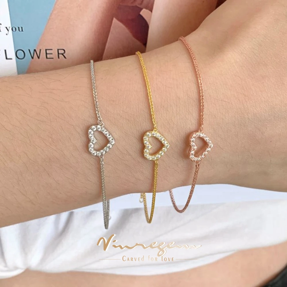 Vinregem Lab Created Sapphire Gemstone Heart Bracelets for Women 18K Gold Plated 925 Sterling Silver Fashion Girls Gifts Jewelry
Vinregem Lab Created Sapphire Gemstone Heart Bracelets for Women 18K Gold Plated 925 Sterling Silver Fashion Girls Gifts Jewelry