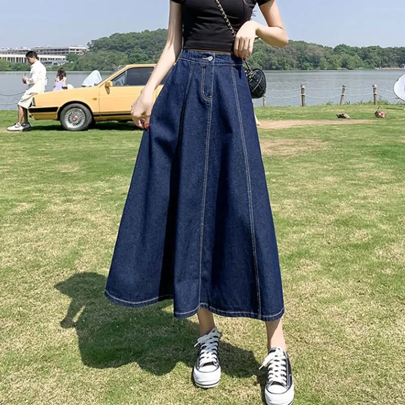 High waisted Denim Skirt For women's 6XL Spring Summer New Fashion Women Slim Cowboy Long A-line Skirts Casual Student Clothing
High waisted Denim Skirt For women's 6XL Spring Summer New Fashion Women Slim Cowboy Long A-line Skirts Casual Student Clothing