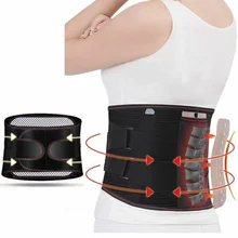 

Adjustable Tourmaline Self-heating Magnetic Therapy Waist Belt Lumbar Support Back Waist Support Brace Double Banded aja lumbar