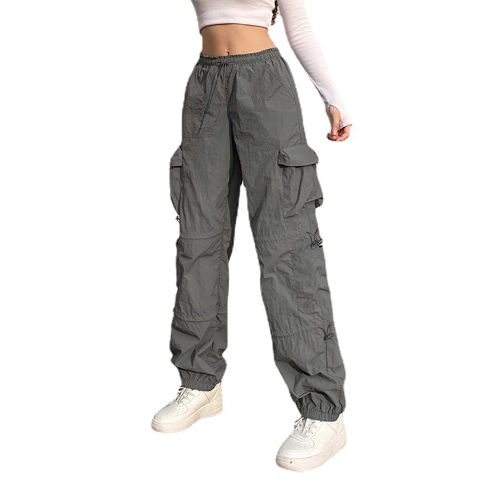 Women Multiple Pockets Parachute Pants Baggy Drawstring Elastic Low Waist Ruched Cargo Pant Jogger Y2K Trousers Trainning Pants
Women Multiple Pockets Parachute Pants Baggy Drawstring Elastic Low Waist Ruched Cargo Pant Jogger Y2K Trousers Trainning Pants