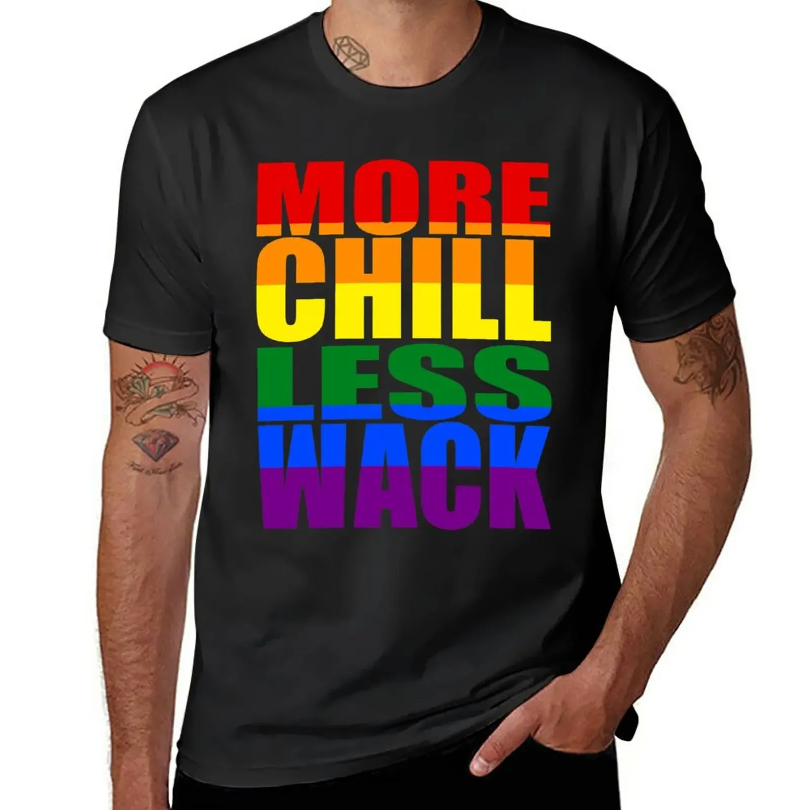 

More Chill Less Wack T-Shirt customs design your own anime animal prinfor boys cute tops plain black t shirts men