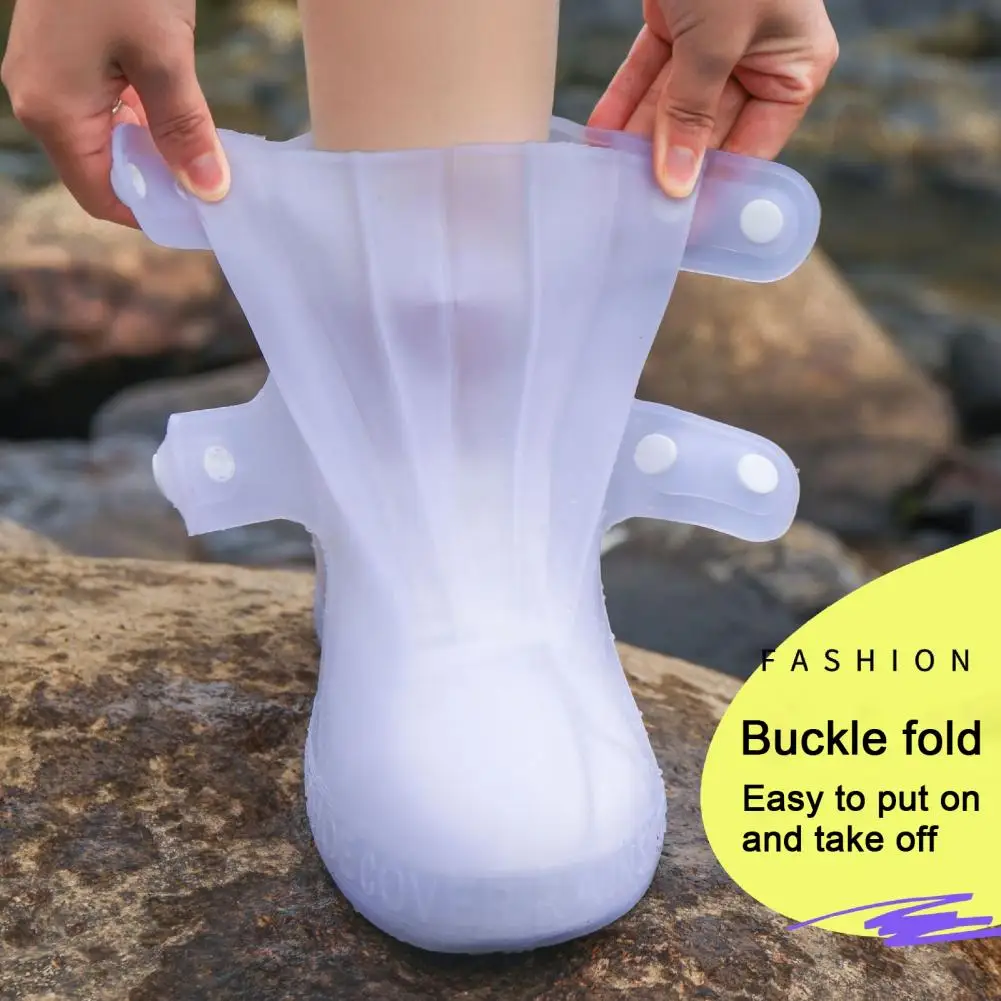Anti-slip Shoe Sleeves Waterproof Unisex Rain Boots Covers with Anti-skid Button Closure Thickened Leakproof Outdoor for Rainy
Anti-slip Shoe Sleeves Waterproof Unisex Rain Boots Covers with Anti-skid Button Closure Thickened Leakproof Outdoor for Rainy